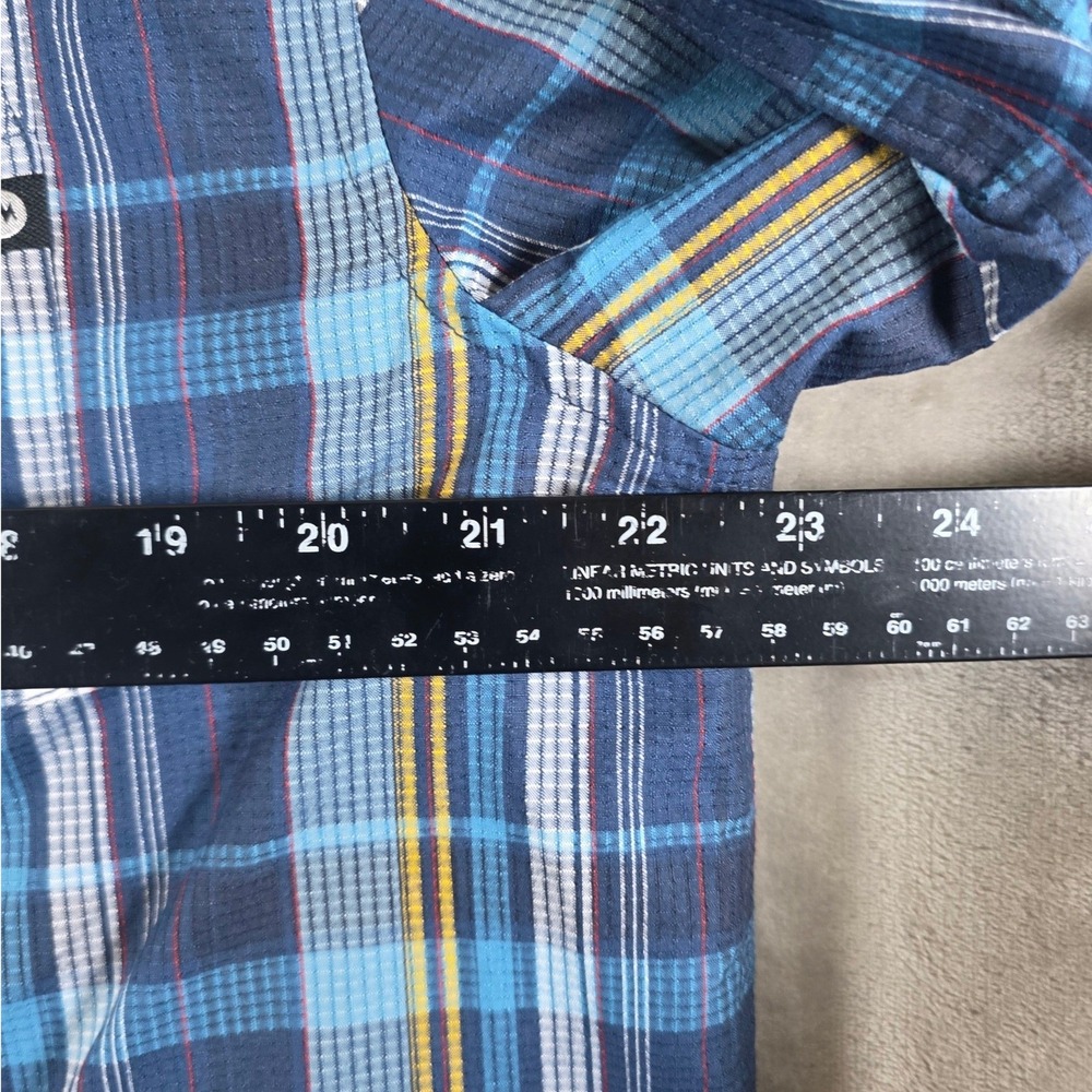 Marmot Button Down Shirt Mens Large Blue Plaid Long Sleeve H53020 - Picture 5 of 9